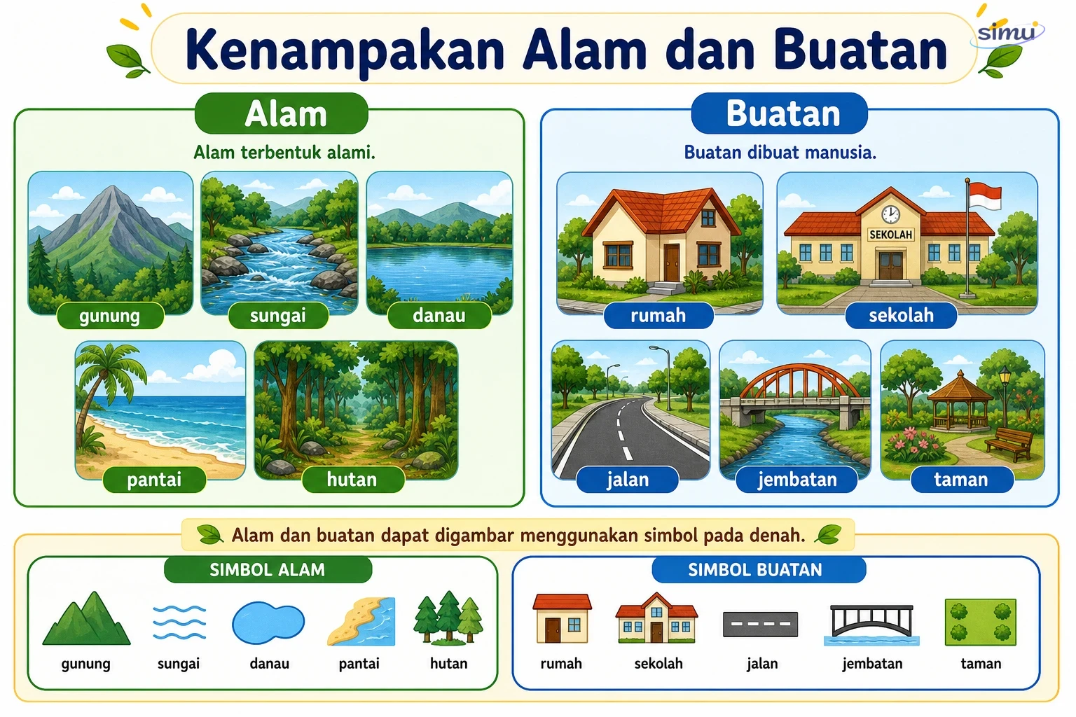 Kenampakan alam dan buatan