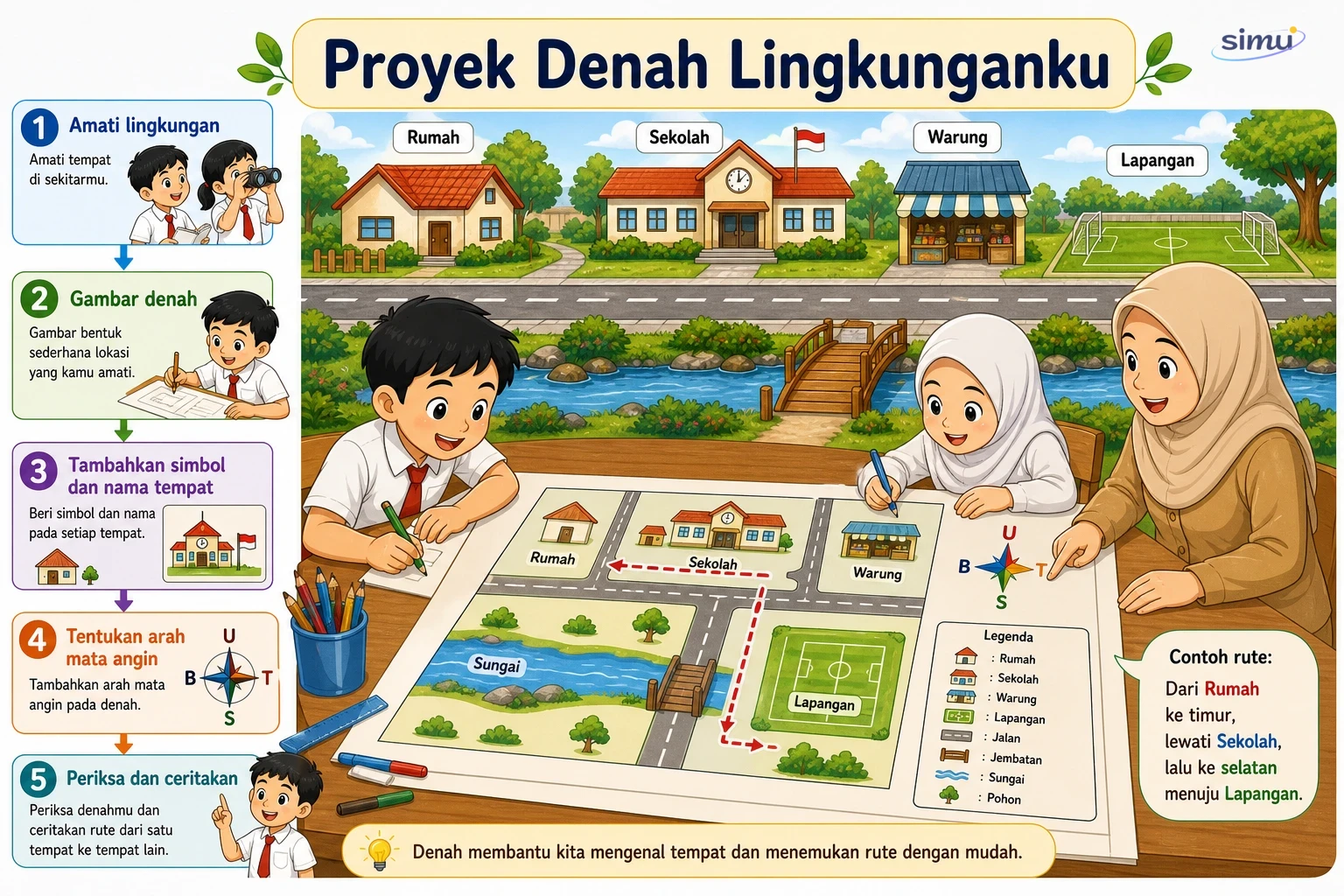 Proyek denah lingkungan