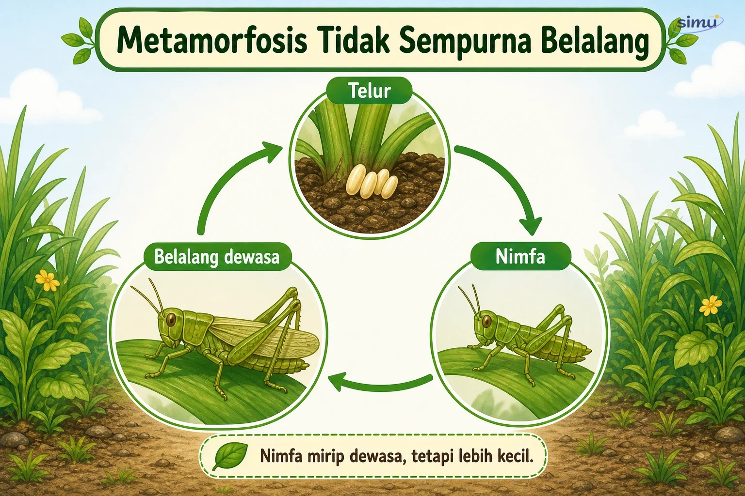 Metamorfosis tidak sempurna belalang