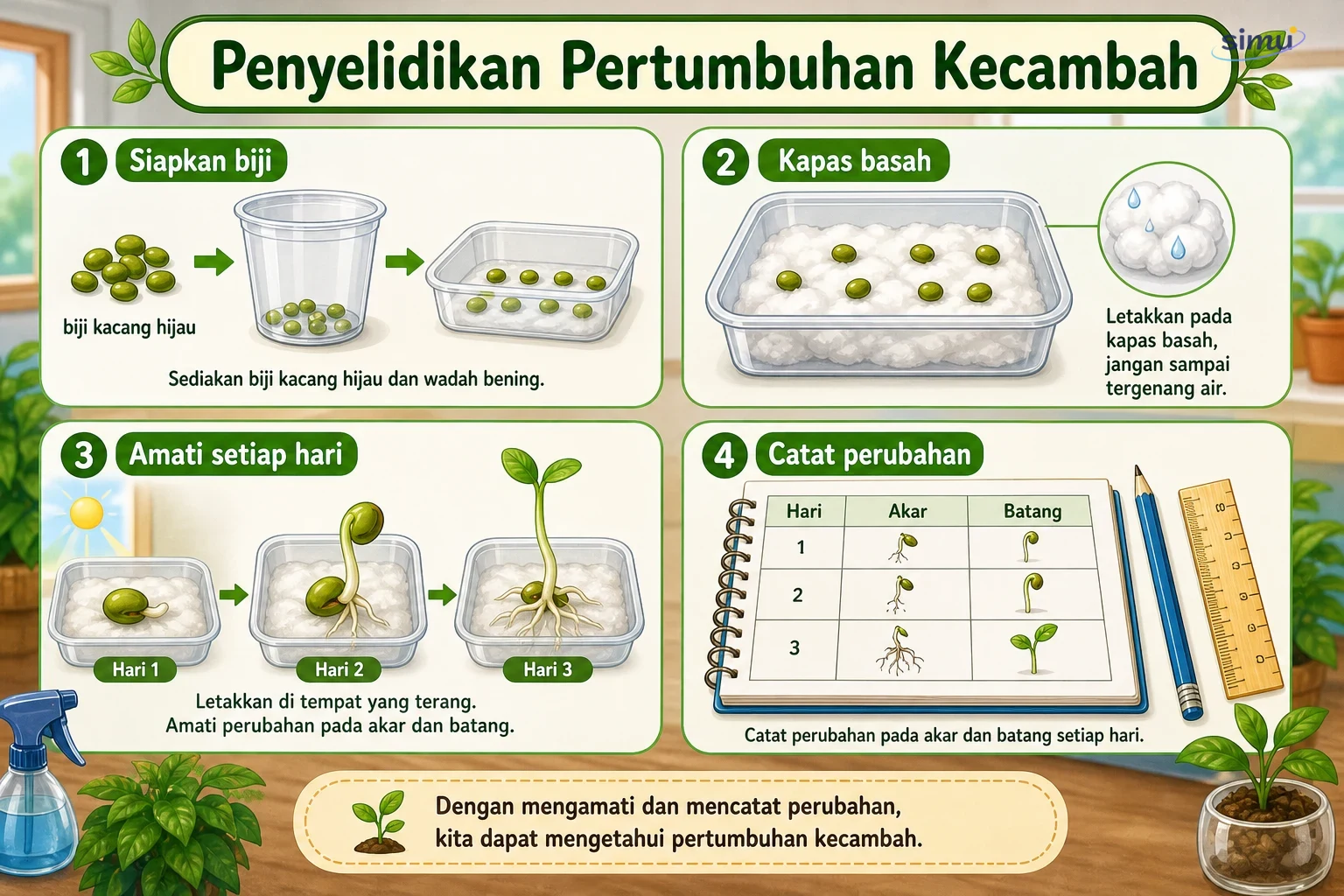 Penyelidikan pertumbuhan kecambah