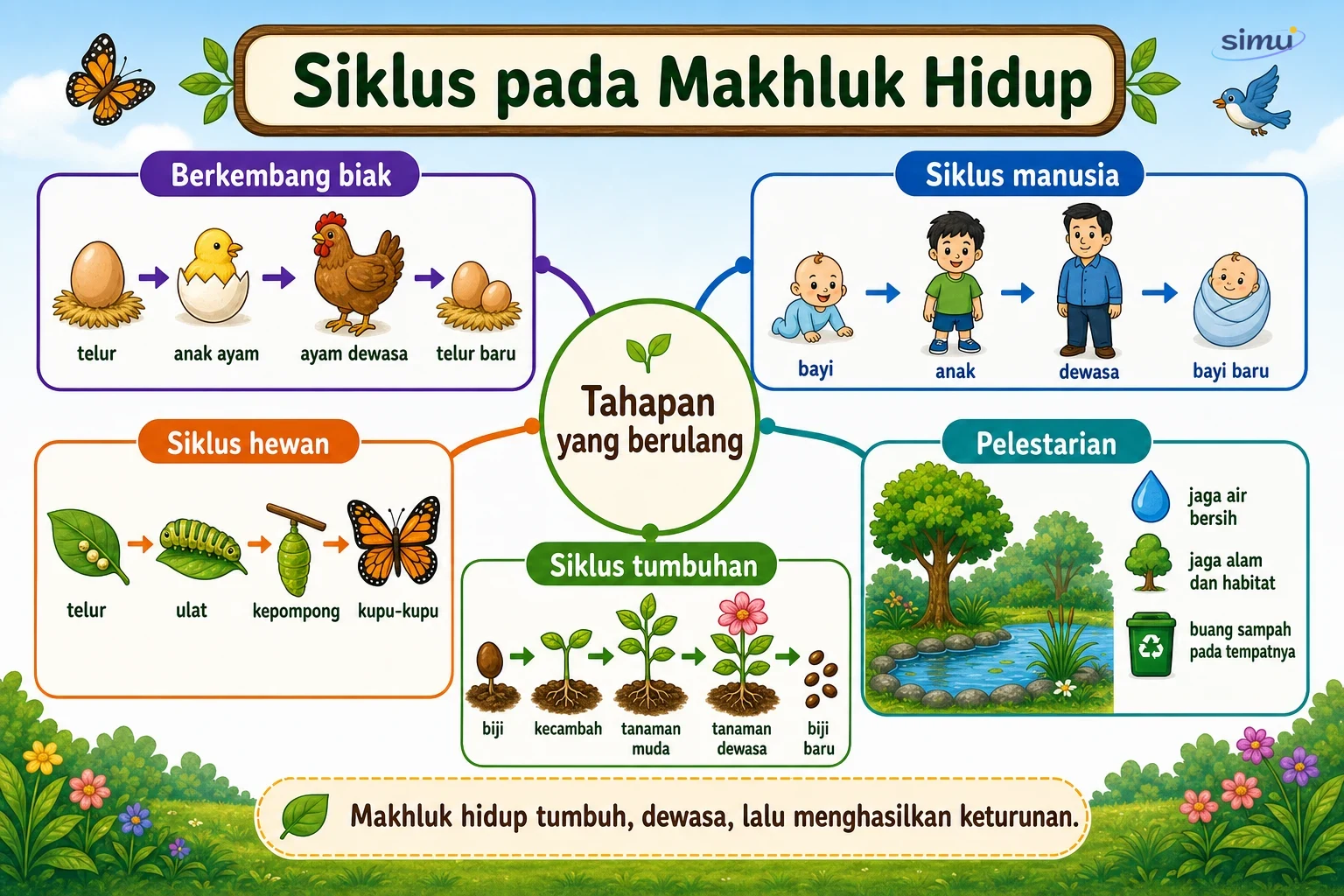 Peta konsep siklus makhluk hidup