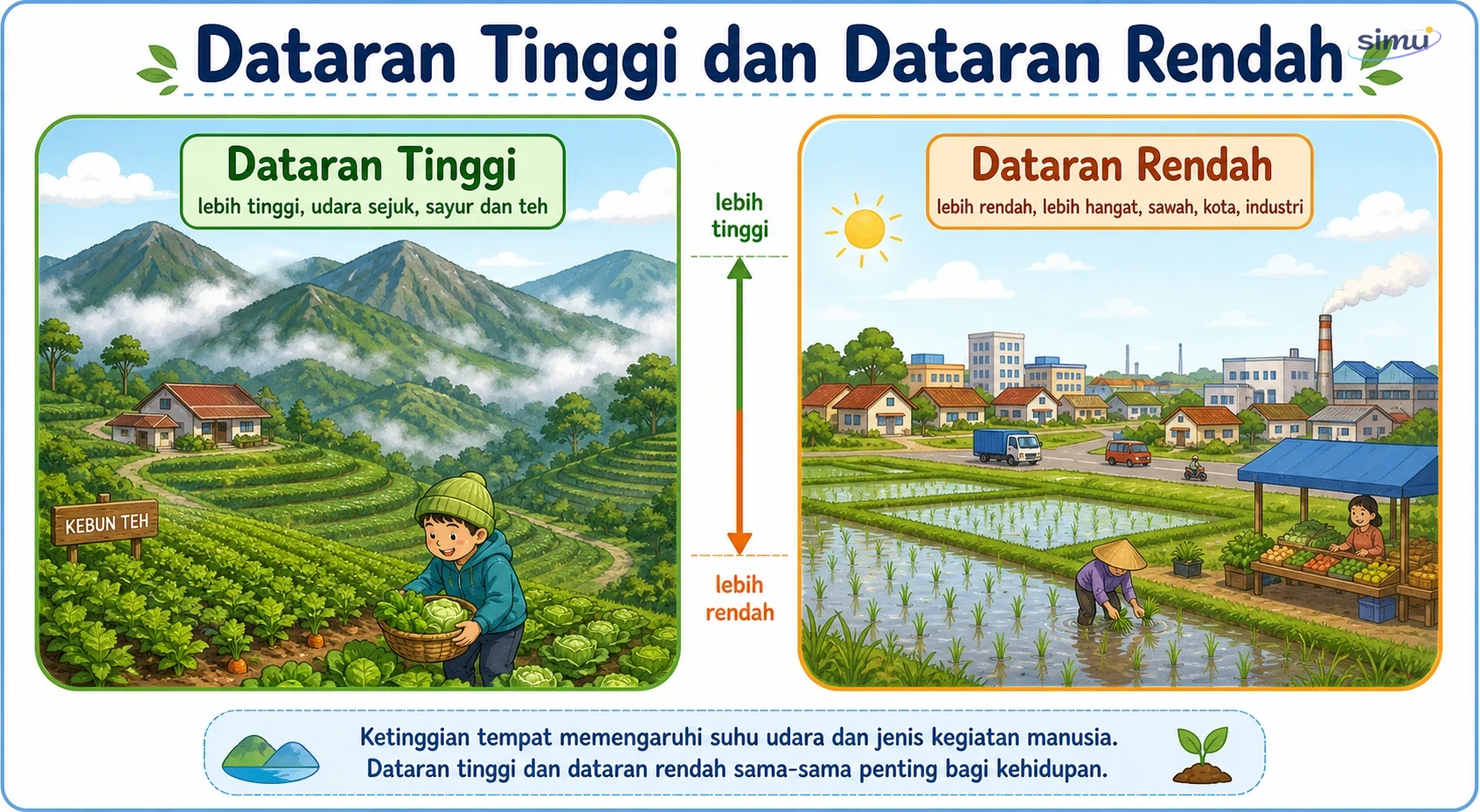 Dataran tinggi dan dataran rendah