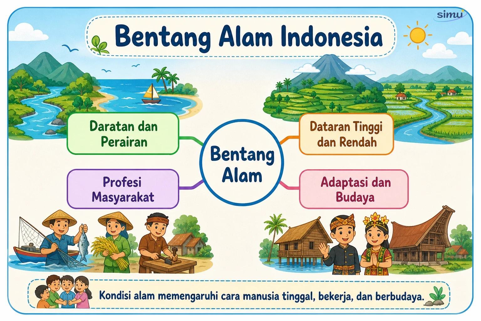 Peta konsep bentang alam Indonesia