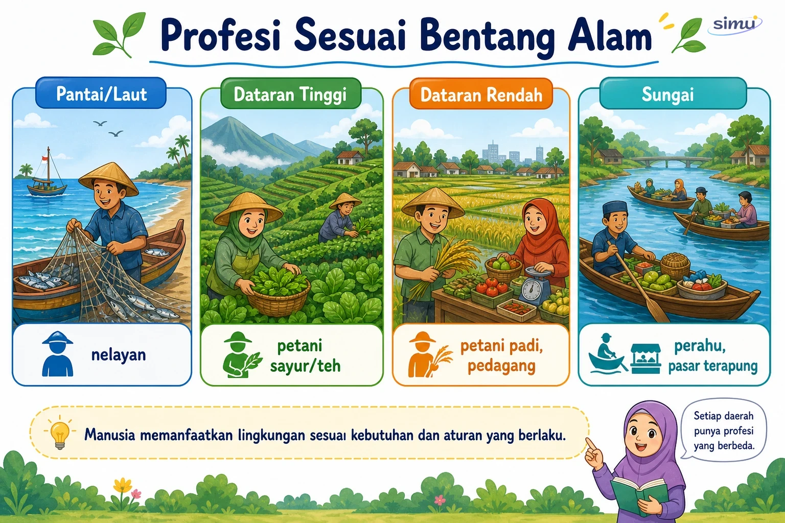 Profesi sesuai bentang alam