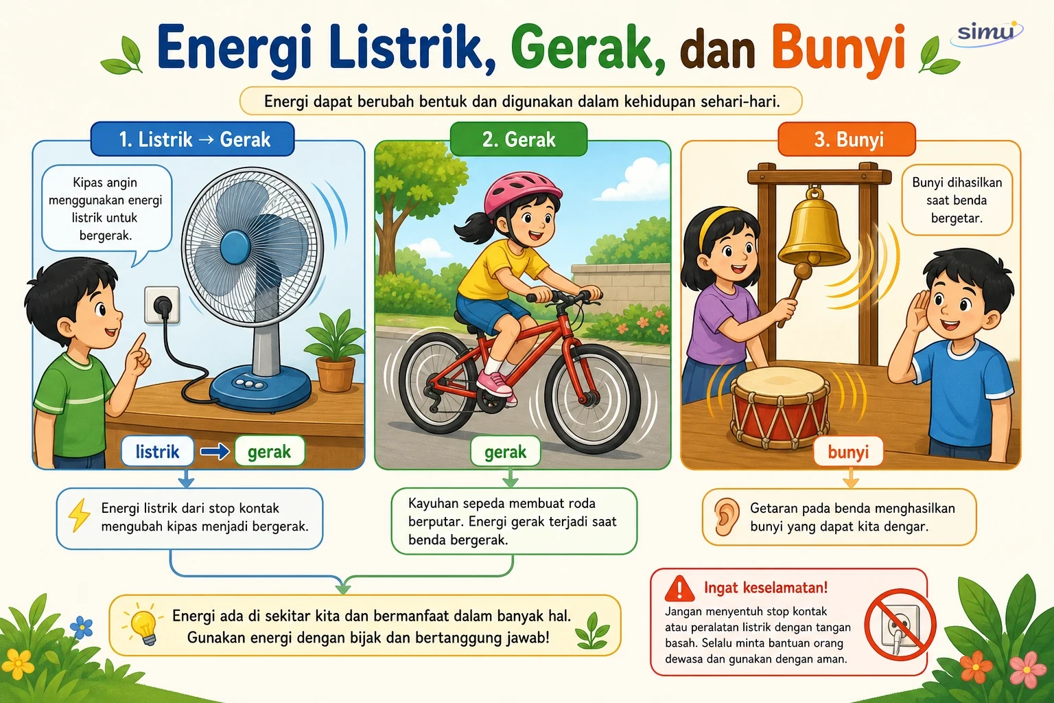 Energi listrik gerak dan bunyi