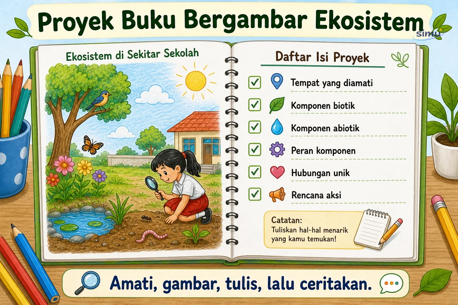 Proyek buku bergambar ekosistem
