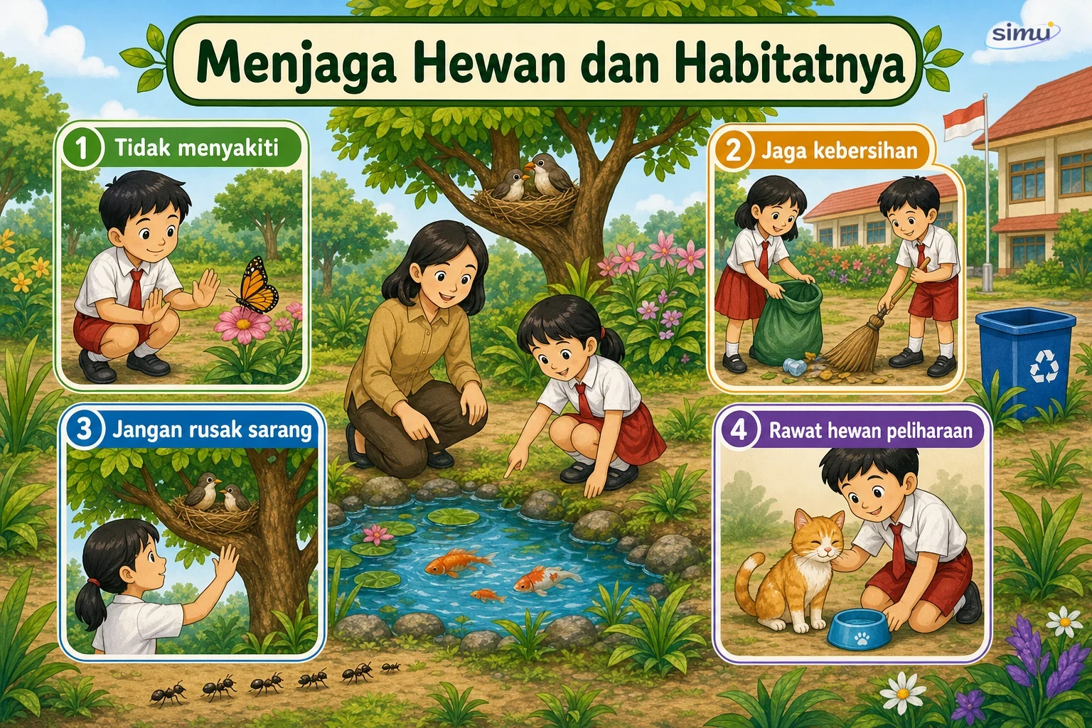 Menjaga hewan dan habitat
