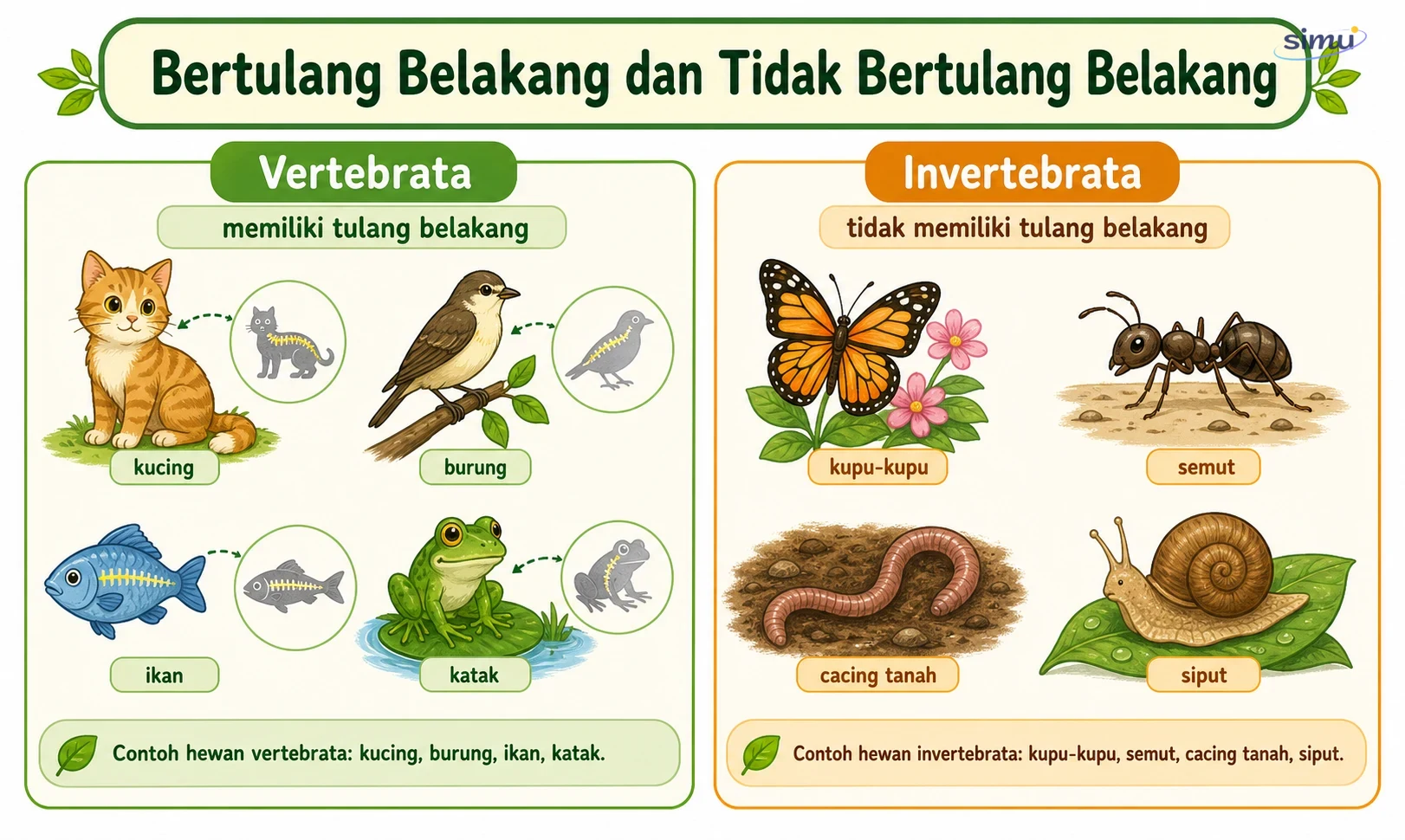 Vertebrata dan invertebrata