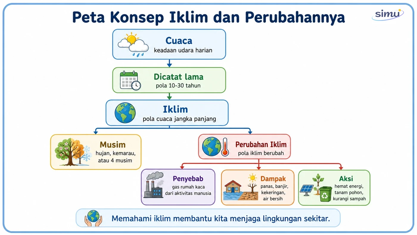 Peta konsep iklim dan perubahannya