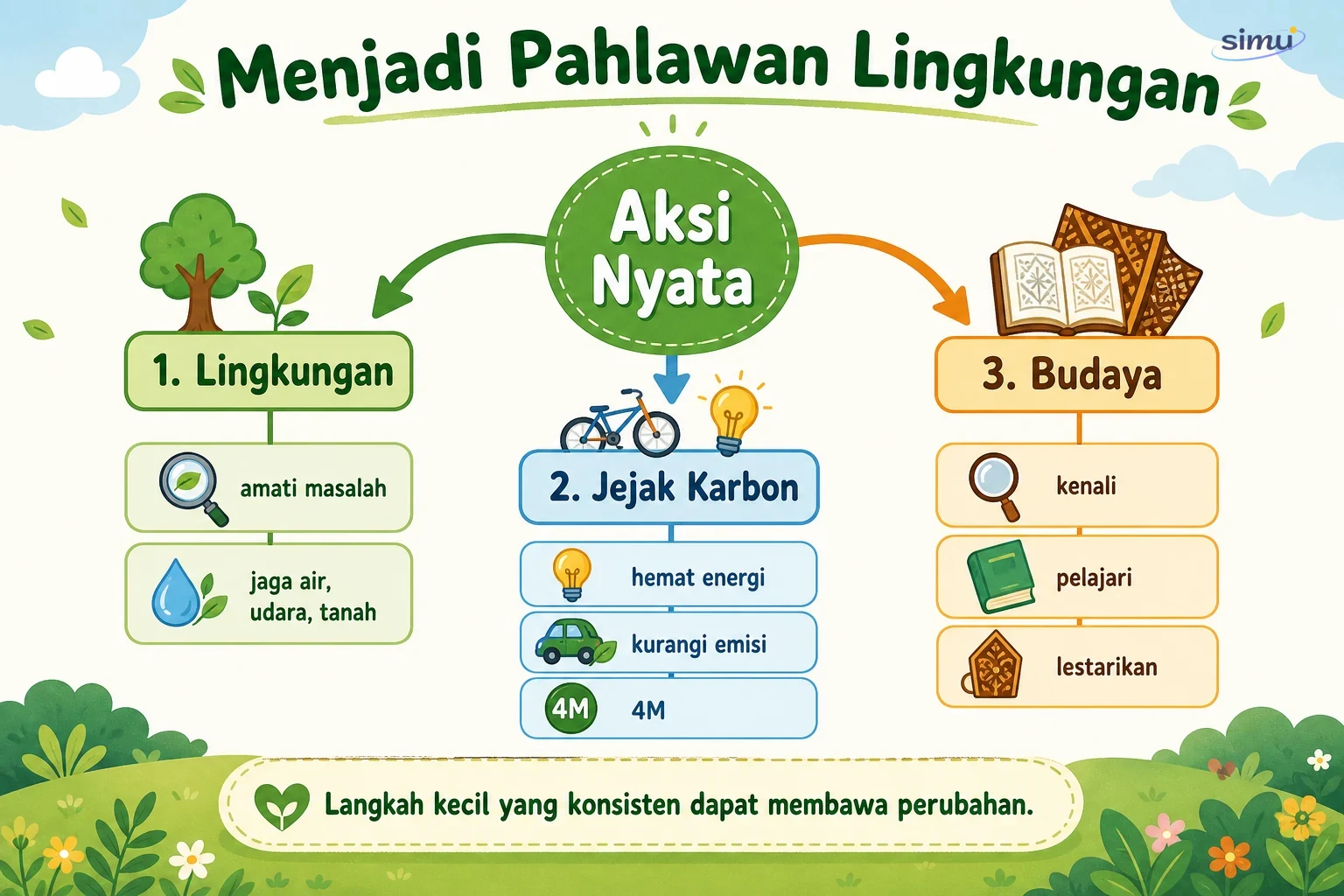 Peta konsep Menjadi Pahlawan Lingkungan