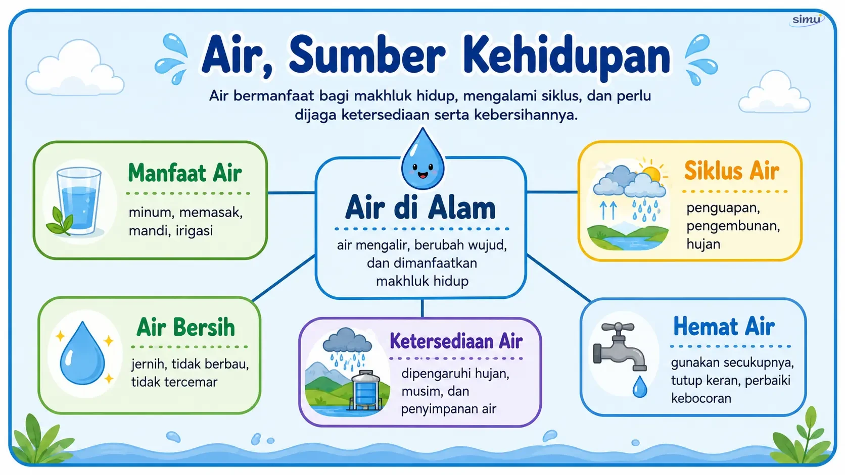 Peta konsep Air, Sumber Kehidupan