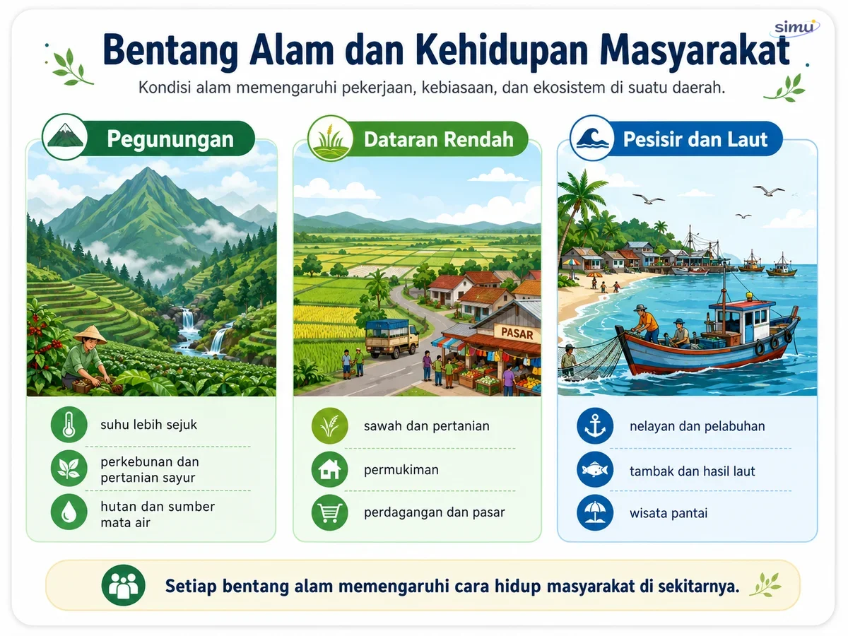 Bentang alam dan kehidupan masyarakat