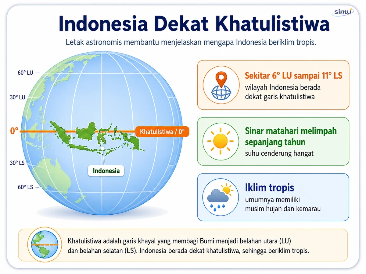 Letak astronomis dan khatulistiwa