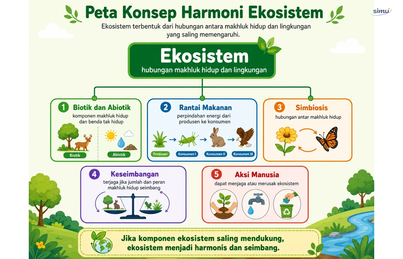 Peta konsep harmoni ekosistem