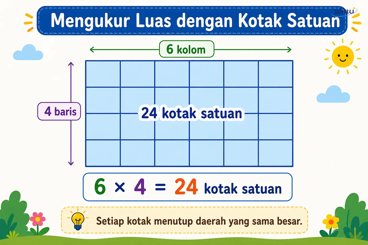 Mengukur luas dengan kotak satuan