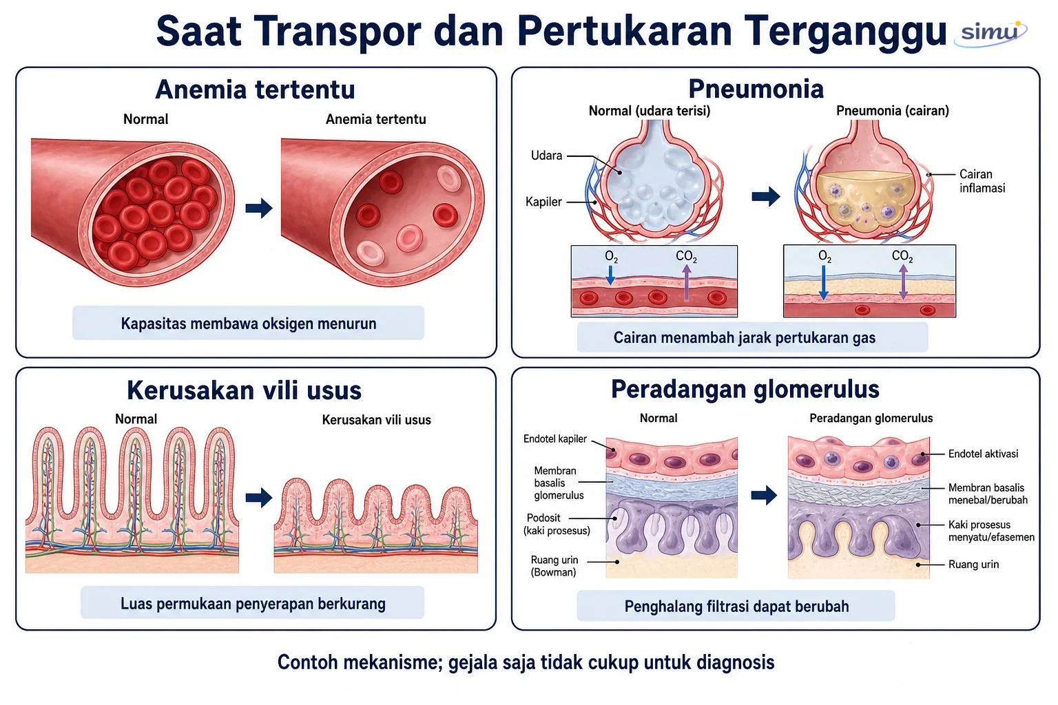 Mekanisme gangguan pada transpor dan pertukaran zat