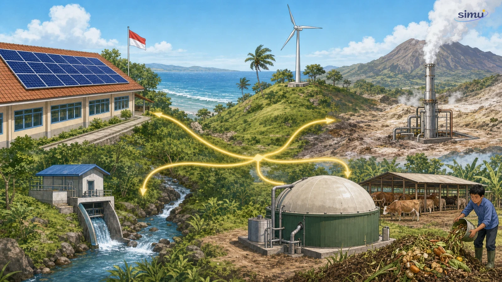 Perbandingan potensi energi lokal di beberapa jenis daerah