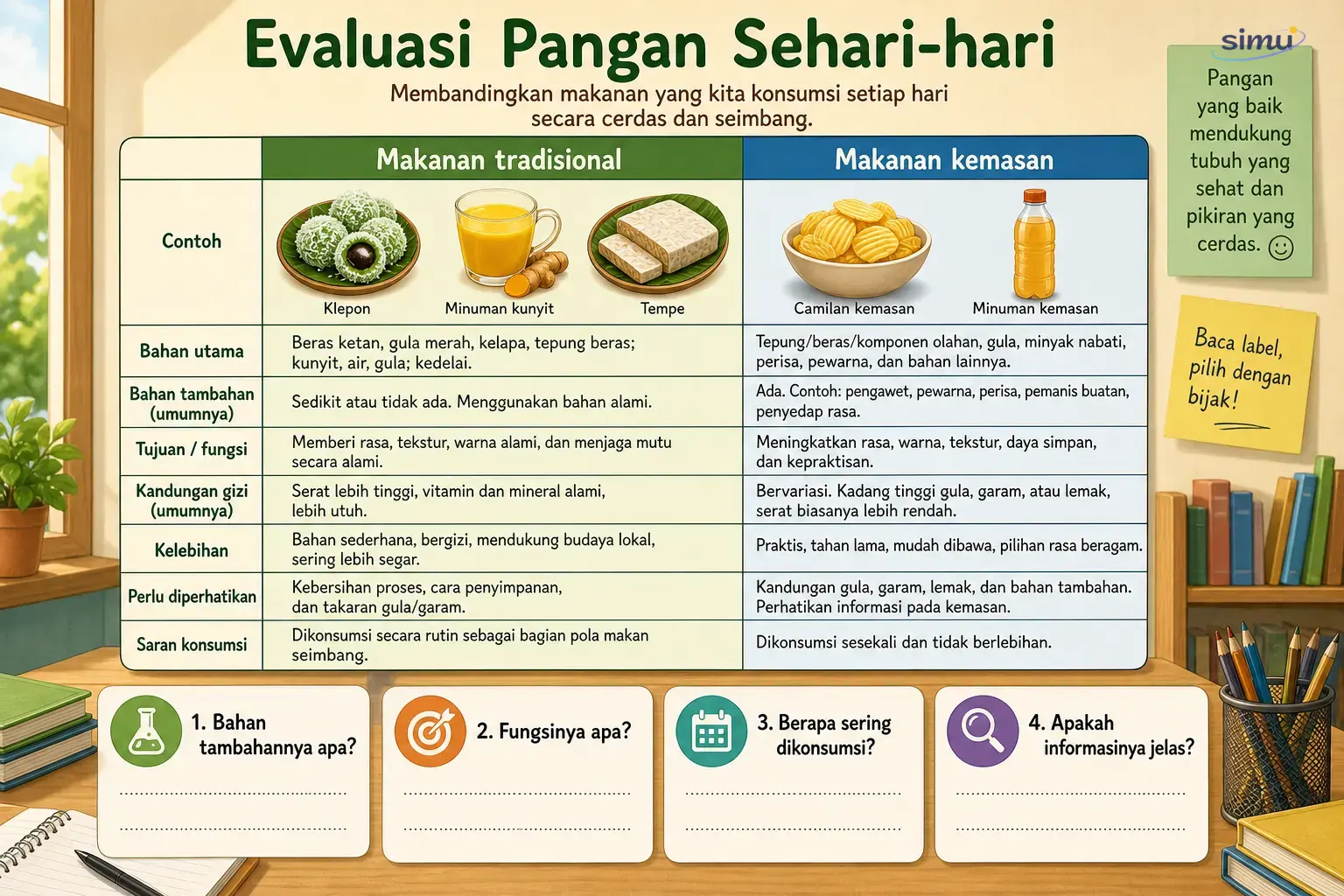Evaluasi makanan tradisional dan kemasan