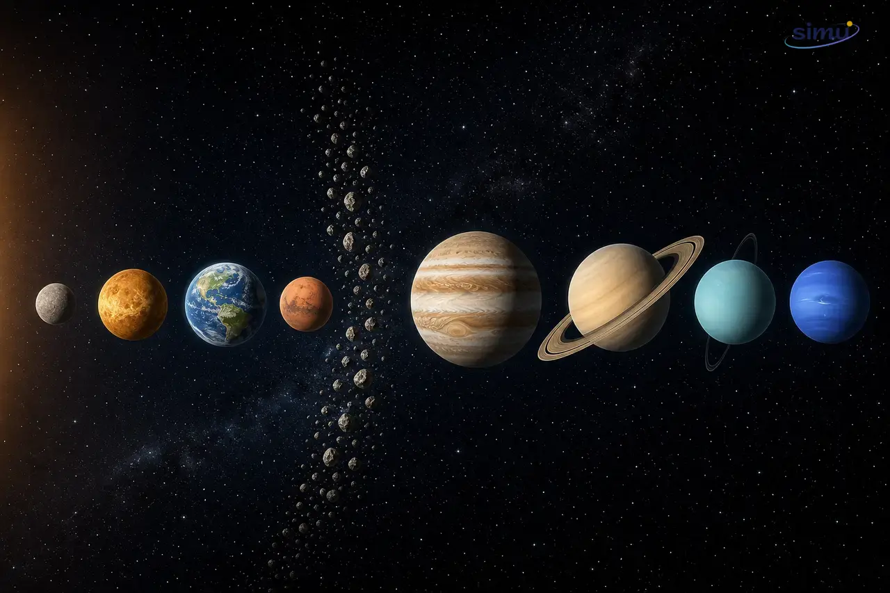 Pengelompokan planet dalam, planet luar, terestrial, dan jovian
