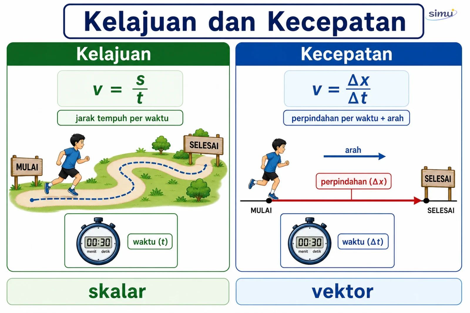 Kelajuan dan kecepatan