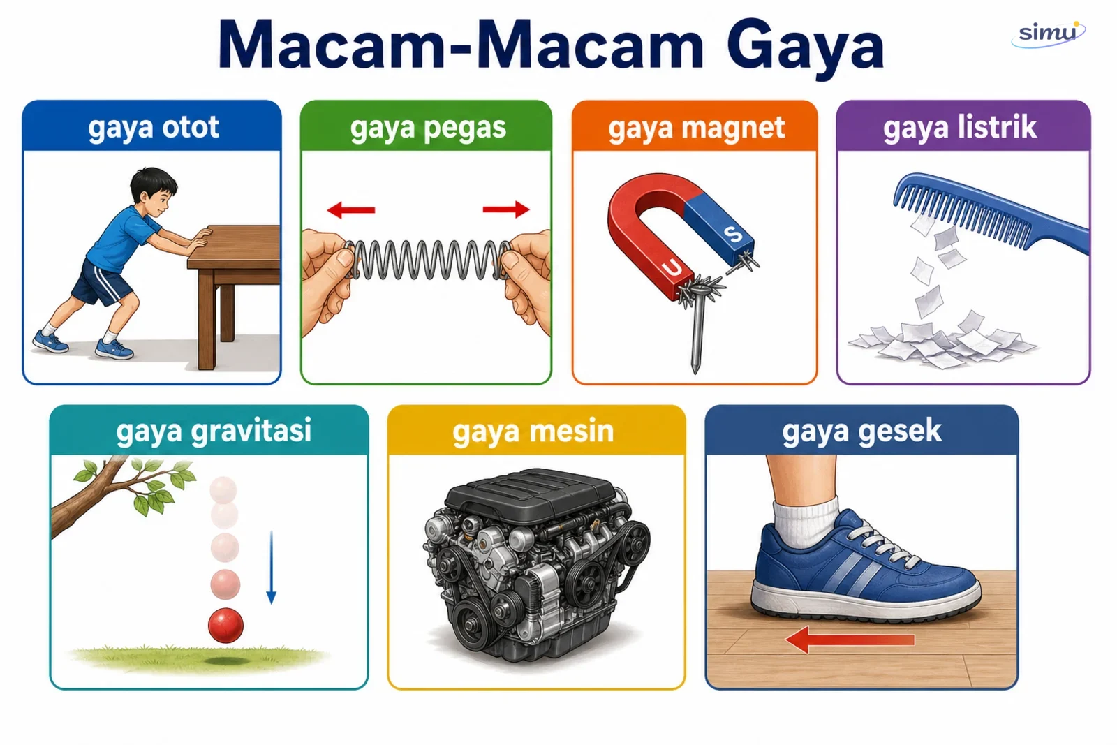 Macam-macam gaya dalam kehidupan sehari-hari