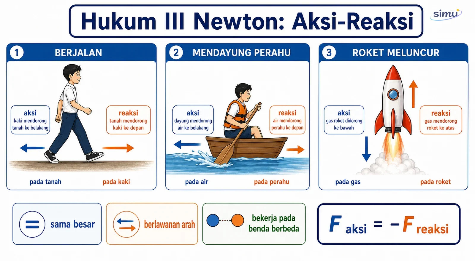 Hukum III Newton: aksi dan reaksi