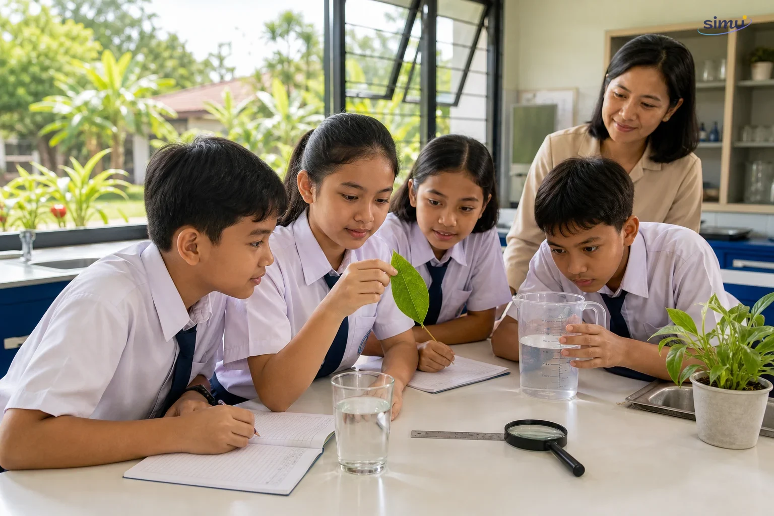 Siswa SMP memulai penyelidikan sains