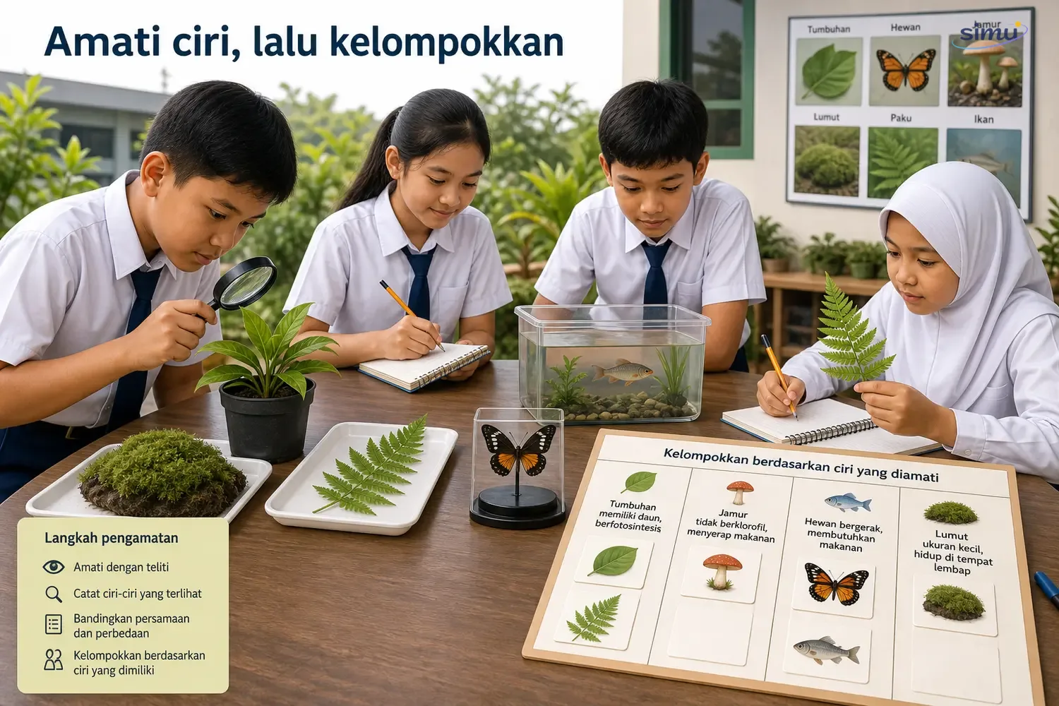 Pengamatan makhluk hidup di lingkungan sekolah