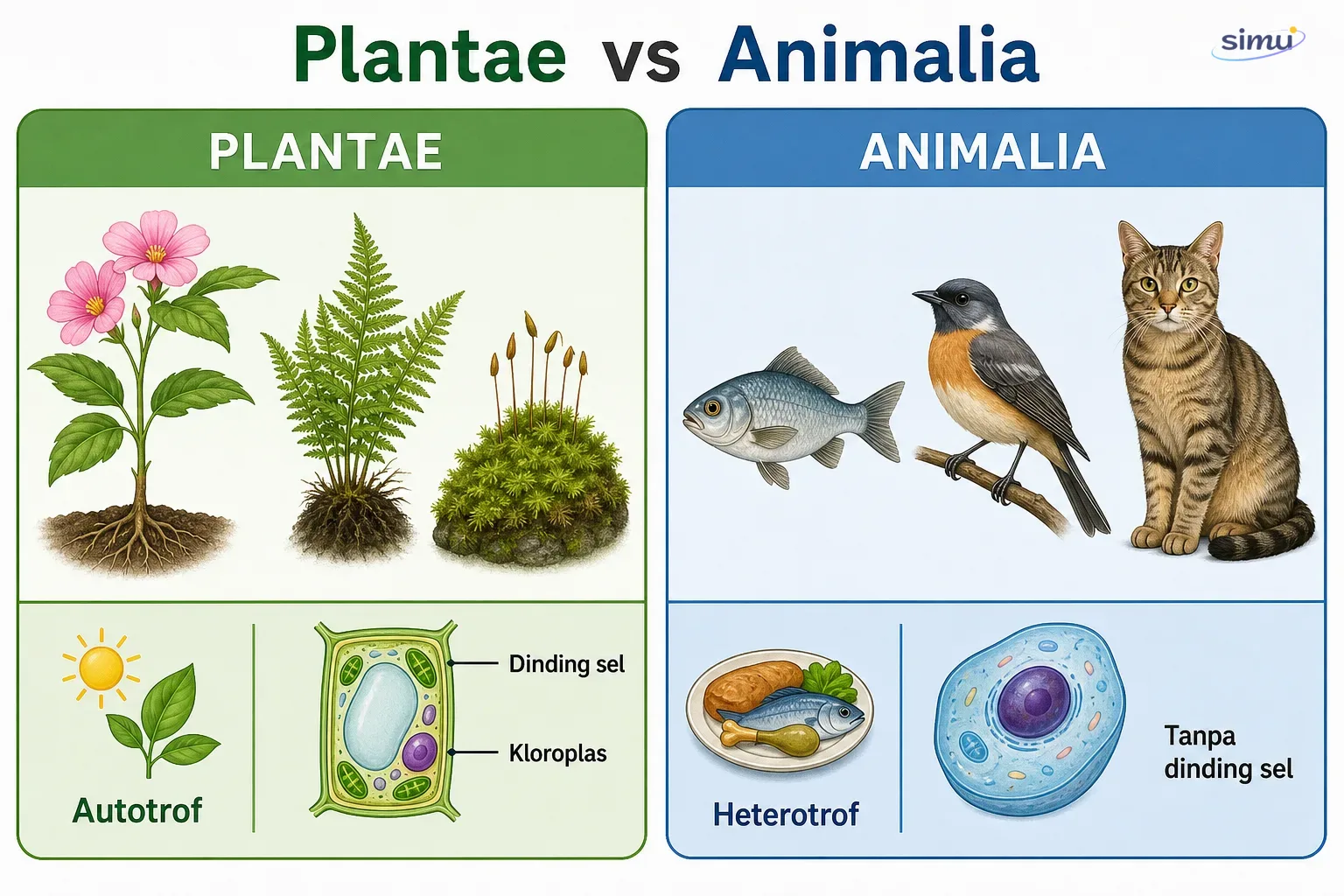 Perbandingan Plantae dan Animalia