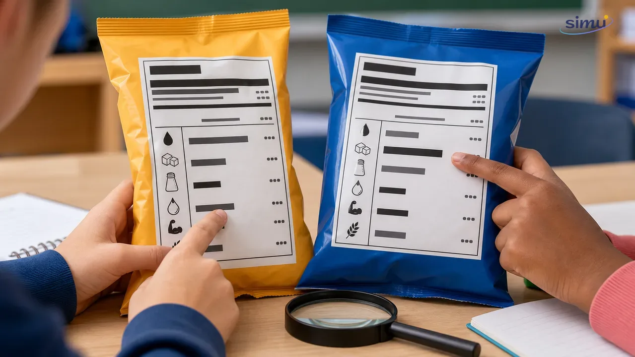 Perbandingan dua label informasi nilai gizi makanan kemasan