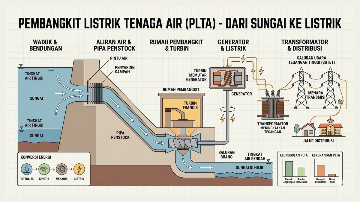 PLTA: Dari Sungai ke Listrik