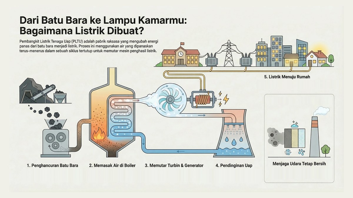 PLTU: Dari Batu Bara ke Listrik