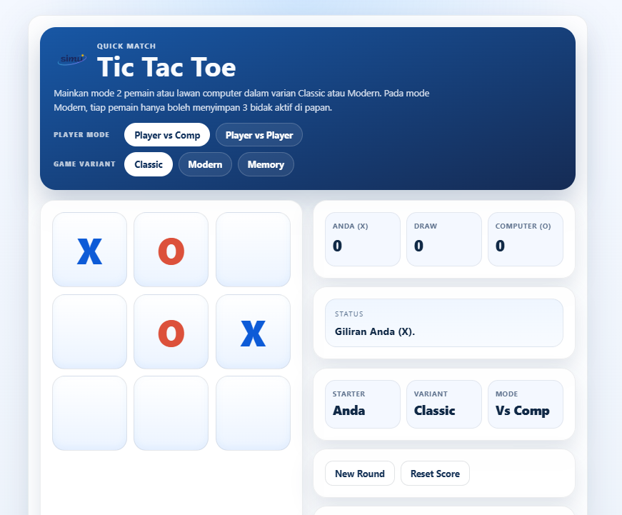 Tic Tac Toe - Classic & Modern