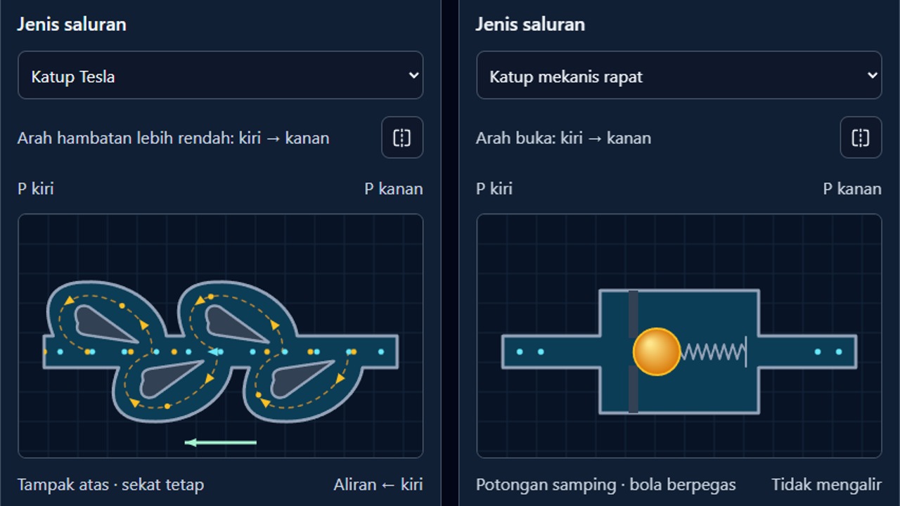 Katup dan Arah Aliran