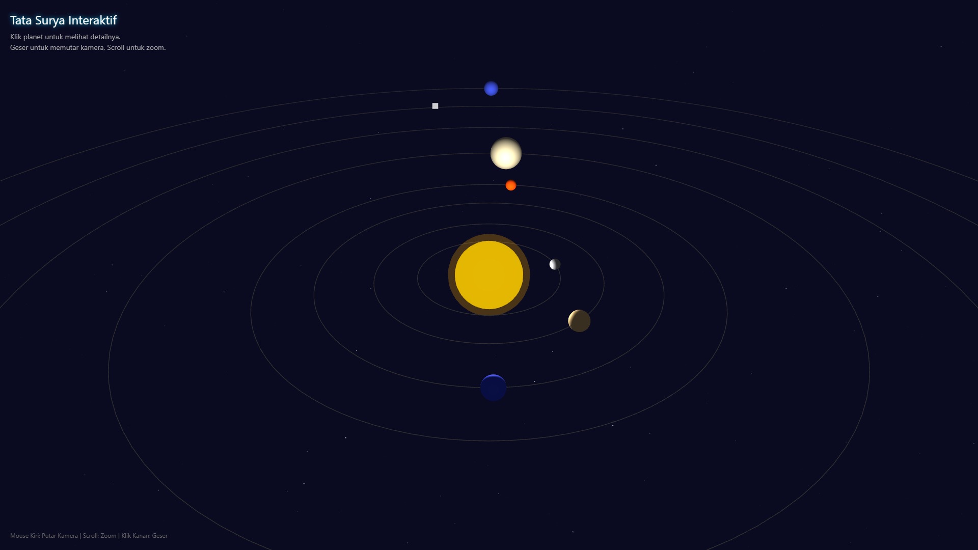 Simulasi Tata Surya Interaktif 3D